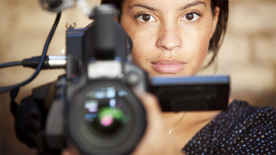 Meisje met videocamera